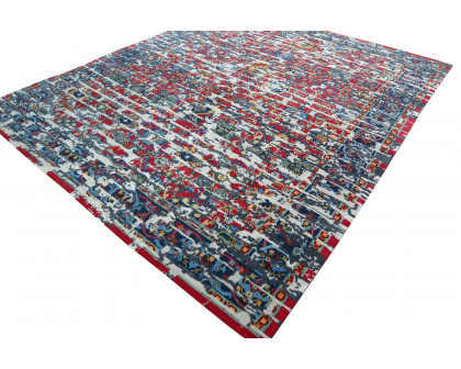 Gordian Rugs Laterem Modern Persian Rug - Multi Color/Red, 4" x 6"