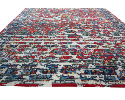 Gordian Rugs Laterem Modern Persian Rug - Multi Color/Red, 4" x 6"