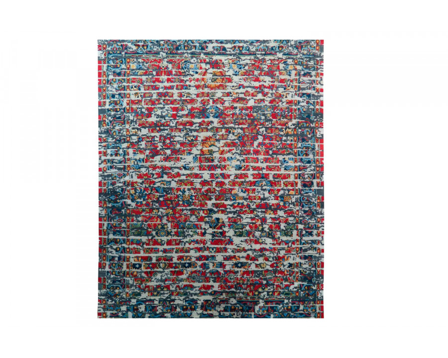 Gordian Rugs Laterem Modern Persian Rug - Multi Color/Red, 5" x 8"