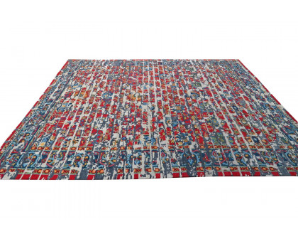 Gordian Rugs Laterem Modern Persian Rug - Multi Color/Red, 5" x 8"