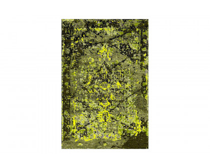 Gordian Rugs - Heriz Modern Persian Rug Black And Yellow