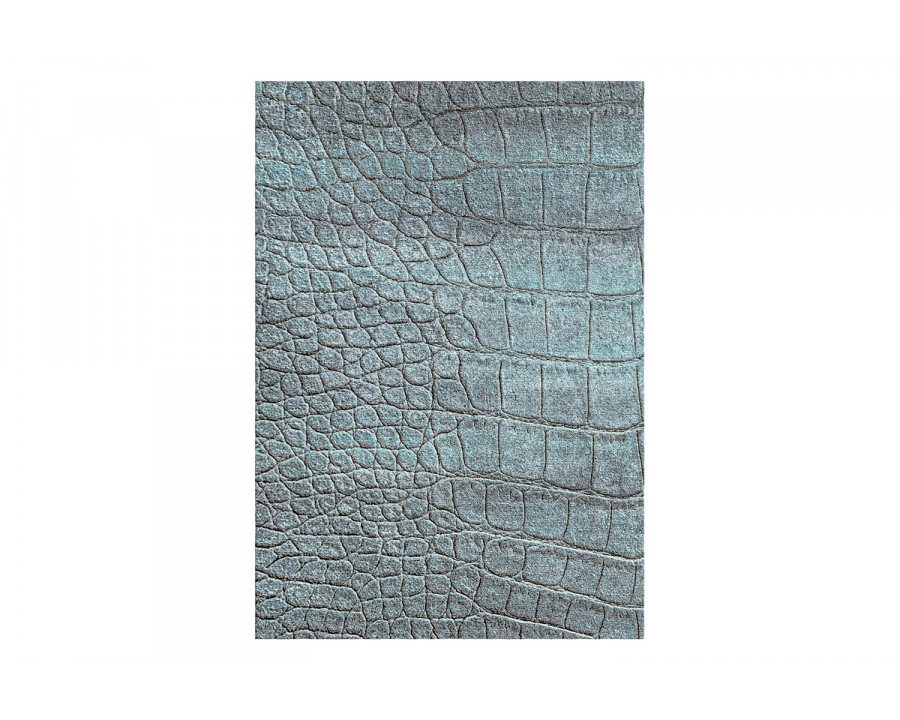 Gordian Rugs Jacaré 5 Rug - Baby Blue, 4" x 6"