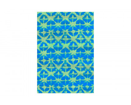 Gordian Rugs - Batik Neon Green/Blue Rug