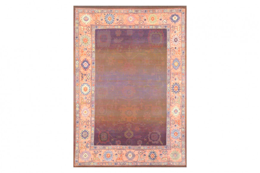 Gordian Rugs™ Modern Oushak 28 Rug - Violet/Peach/Multi, 5" x 8"