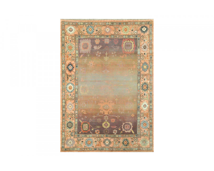 Gordian Rugs Modern Oushak 27 Rug - Peach/Lilac/Multi, 4" x 6"