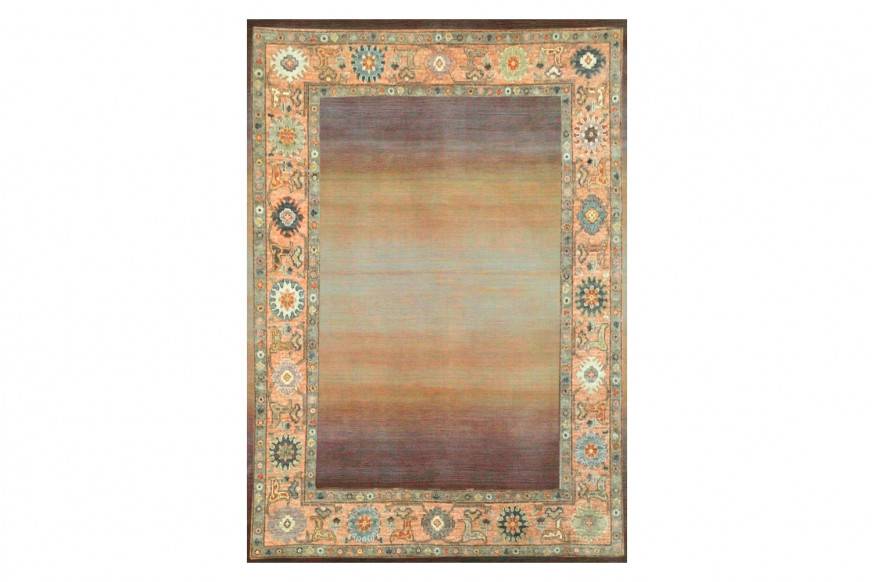 Gordian Rugs™ Modern Oushak 26 Rug - Peach/Multi, 5" x 8"