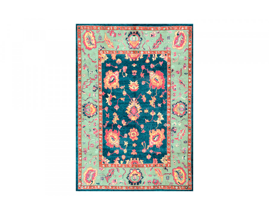 Gordian Rugs Modern Oushak 23 Rug - Pale Turquise/Blue, 4" x 6"