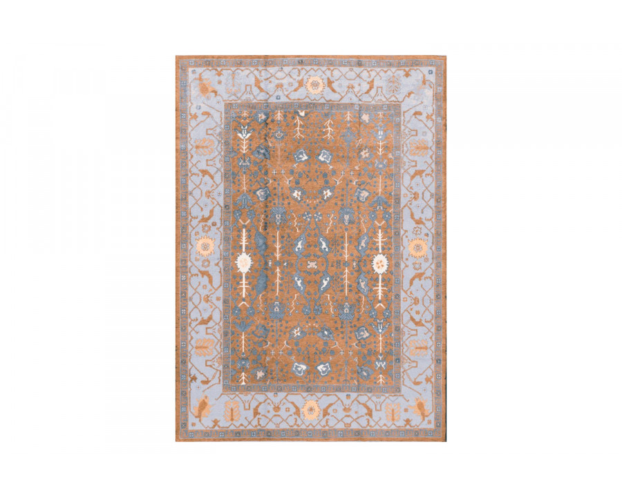 Gordian Rugs Modern Oushak 8 Rug - Lavender/Tan, 4" x 6"