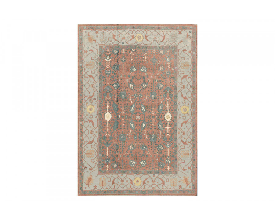 Gordian Rugs Modern Oushak 7 Rug - Lavender/Tan, 4" x 6"