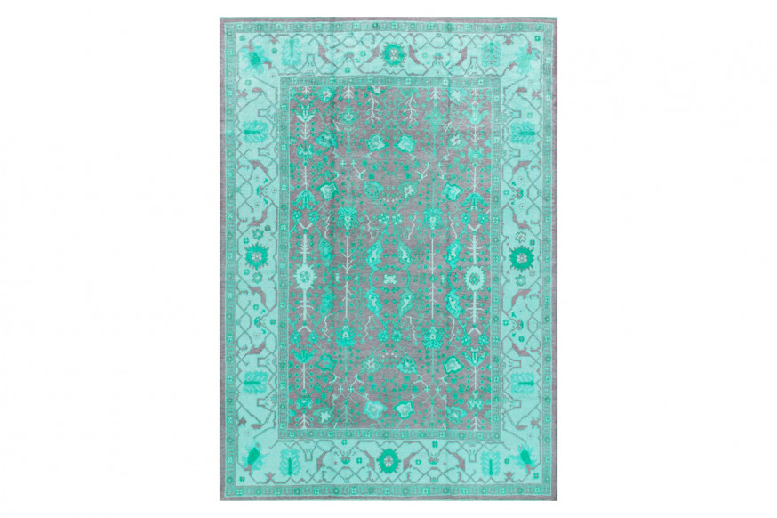 Gordian Rugs™ Modern Oushak 3 Rug - Emerald Green, 8" x 10"