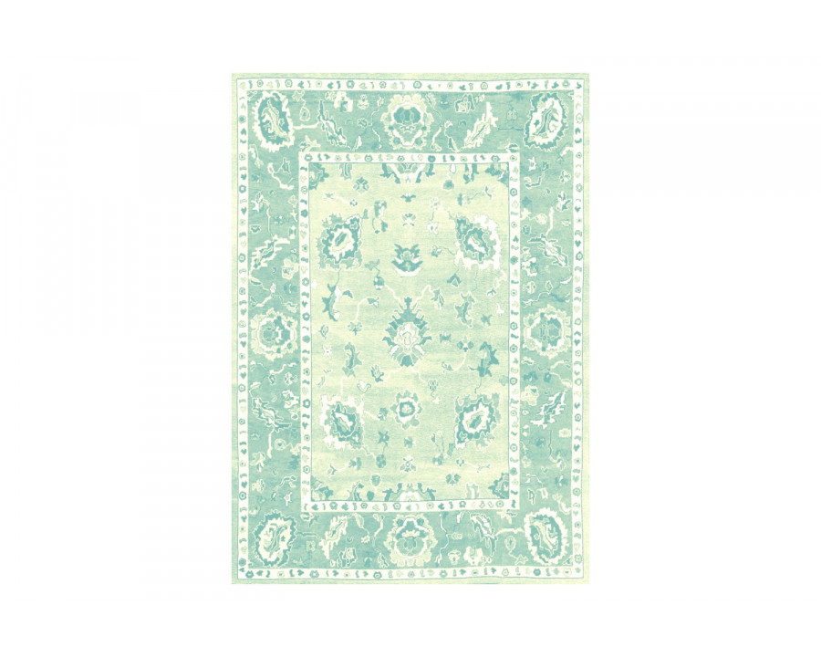 Gordian Rugs Modern Oushak 2 Rug - Seaweed Green, 4" x 6"