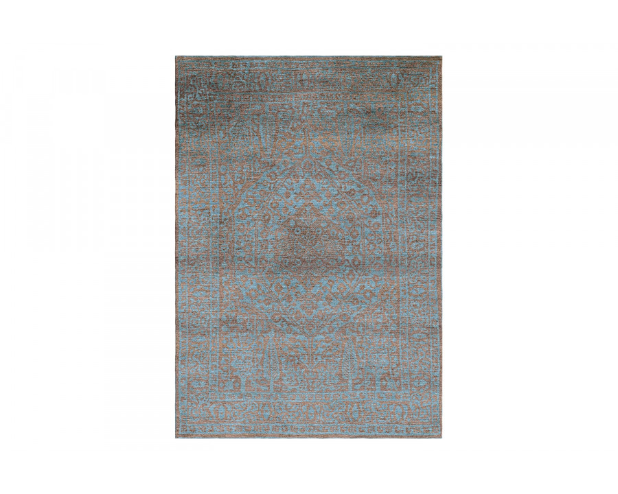 Gordian Rugs Modern Persian Rug Powder Blue And Gray - 4" x 6"