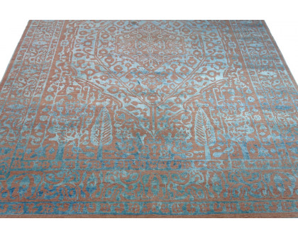 Gordian Rugs Modern Persian Rug Powder Blue And Gray - 4" x 6"