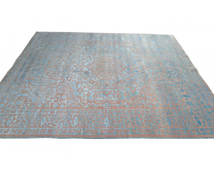 Gordian Rugs Modern Persian Rug Powder Blue And Gray - 4" x 6"