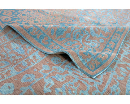 Gordian Rugs™ Modern Persian Rug Powder Blue And Gray - 5" x 8"