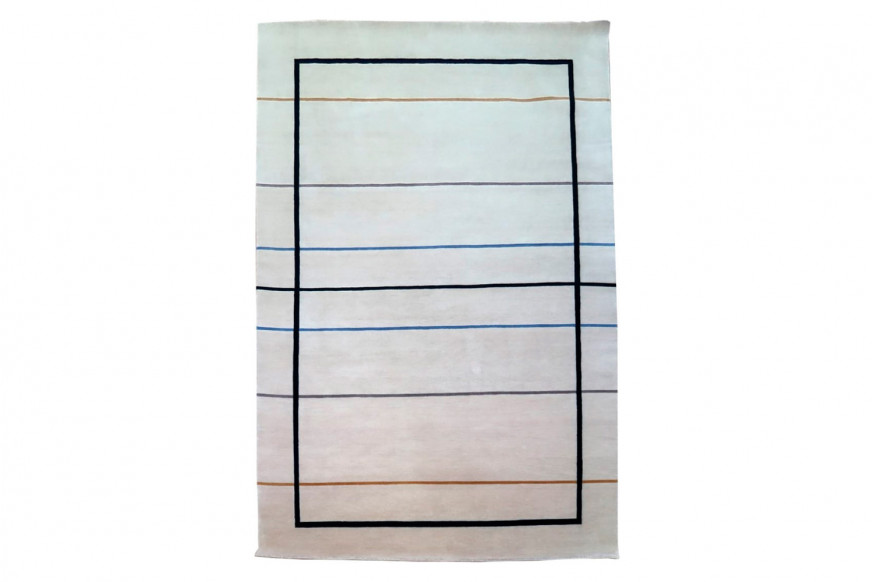 Gordian Rugs™ Scandinavian Minimalist Rug 3 - Peach, 4" x 6"