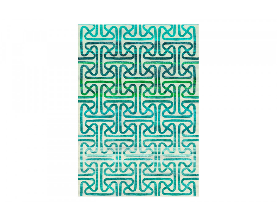 Gordian Rugs Abiral Rug Turquoise - 4" x 6"