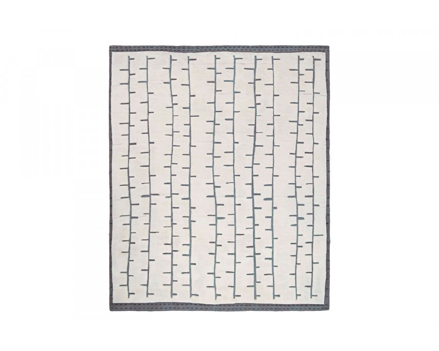 Gordian Rugs Modern Moroccan Rug - White/Gray, 4" x 6"