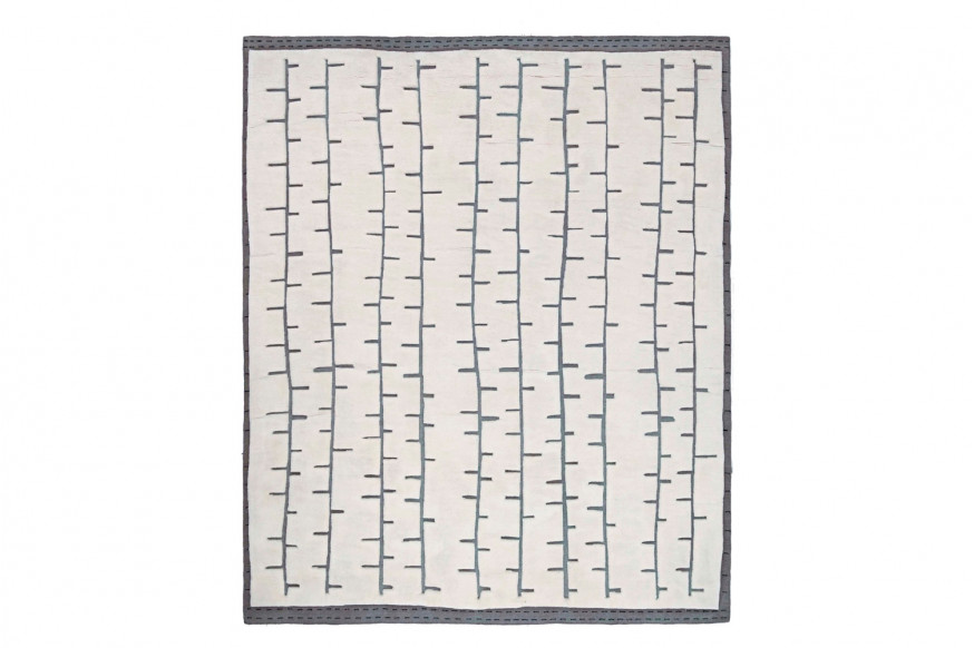 Gordian Rugs™ Modern Moroccan Rug - White/Gray, 6" x 9"