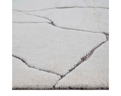 Gordian Rugs Moroccan Atlas Rug Collection - White/Gray, 4" x 6"