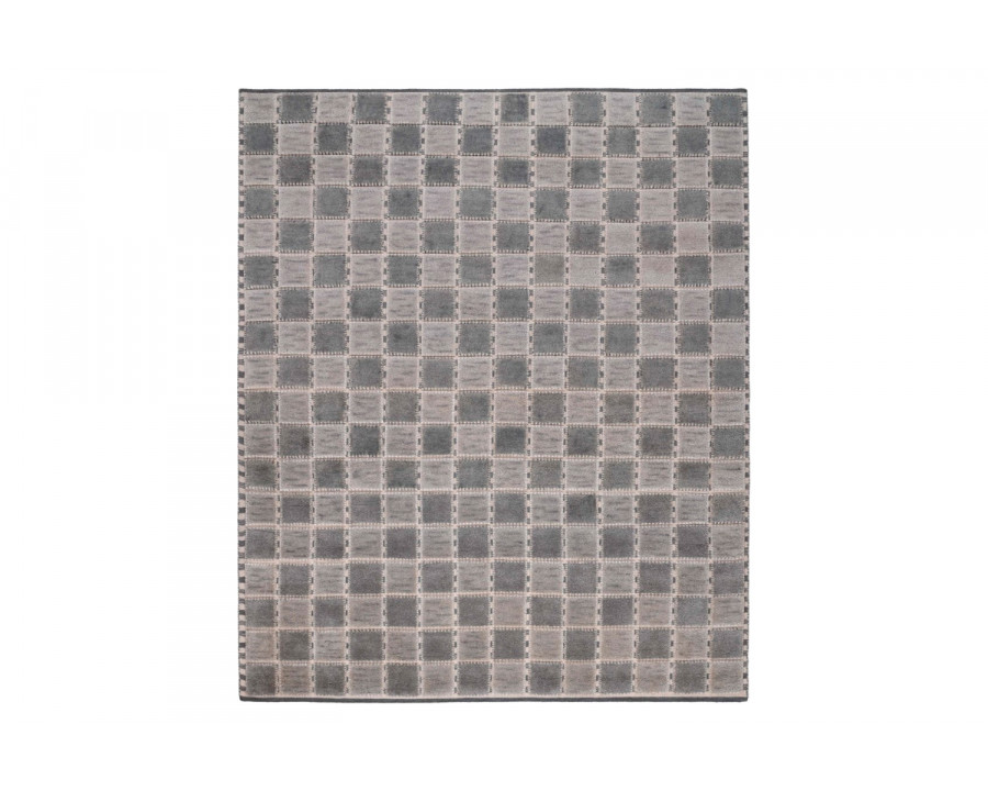 Gordian Rugs Scandinavian Checker Board Rug Gray - 4" x 6"