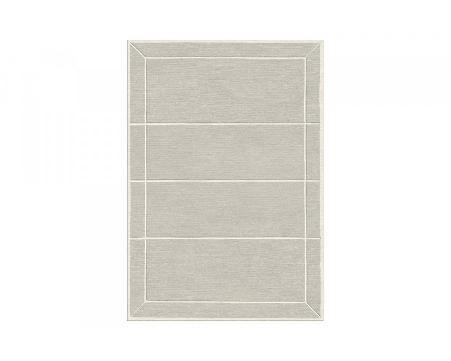 Gordian Rugs Scandinavian Minimalist Rug 7 - Gray, 4" x 6"