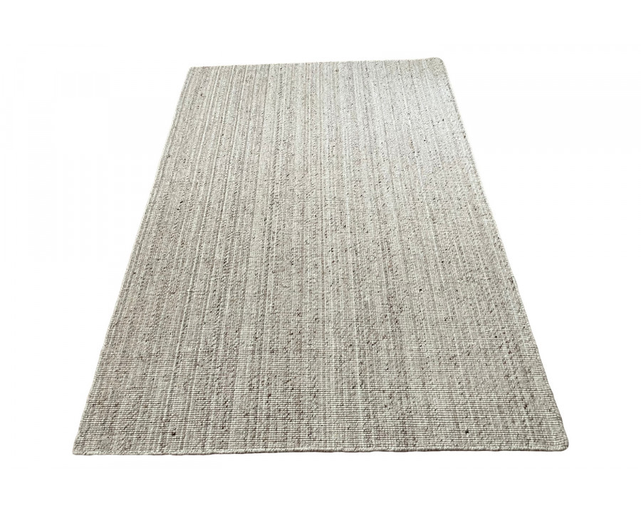 Gordian Rugs - Handwoven Beige Popcorn Braided Rug Performance Fabric