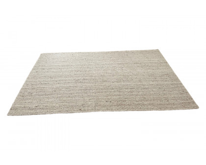 Gordian Rugs Handwoven Beige Popcorn Braided Rug Performance Fabric - 4" x 6"