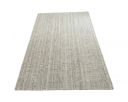 Gordian Rugs - Handwoven Beige Popcorn Braided Rug Performance Fabric