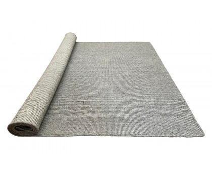 Gordian Rugs Handwoven Gray Popcorn Rug Pet Performance Fabric - 4" x 6"