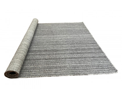 Gordian Rugs Handwoven Gray Popcorn Rug Pet Performance Fabric - 4" x 6"