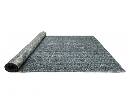 Gordian Rugs - Handwoven Charcoal Popcorn Braided Rug Performance Fabric