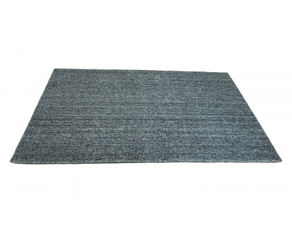 Gordian Rugs Handwoven Charcoal Popcorn Braided Rug Performance Fabric - 5" x 8"