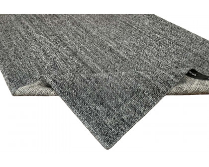 Gordian Rugs Handwoven Charcoal Popcorn Braided Rug Performance Fabric - 6" x 9"