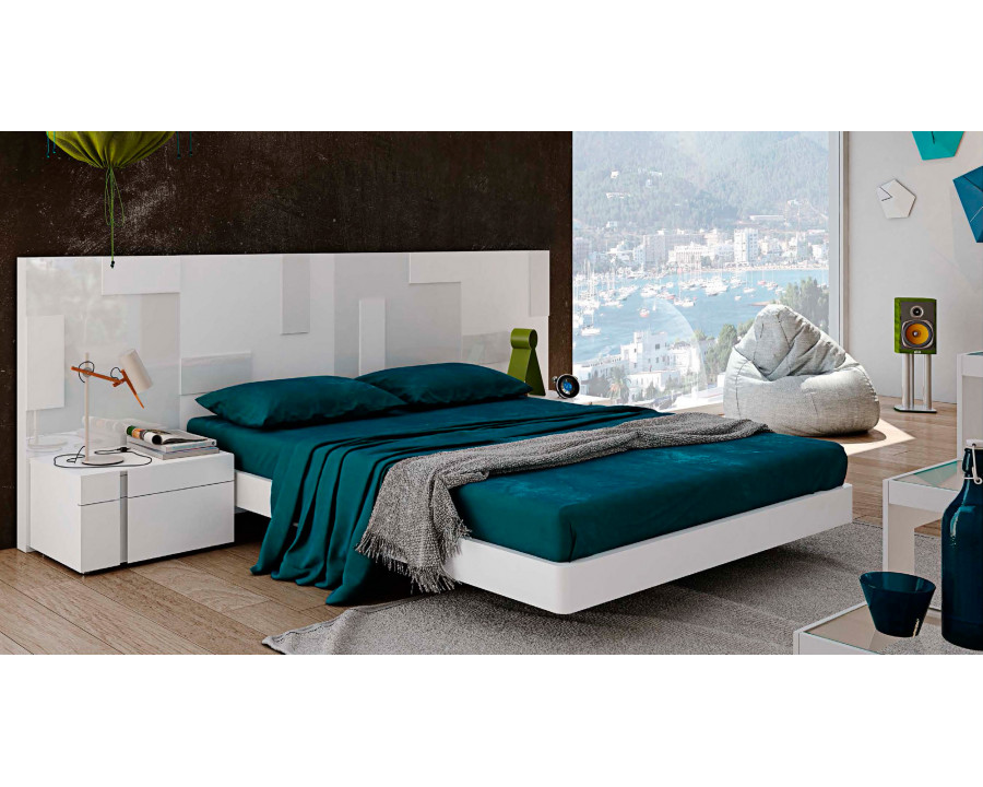 Garcia Sabate Pixel Queen Size Headboard - Blanco Matt/Blanco Brillo