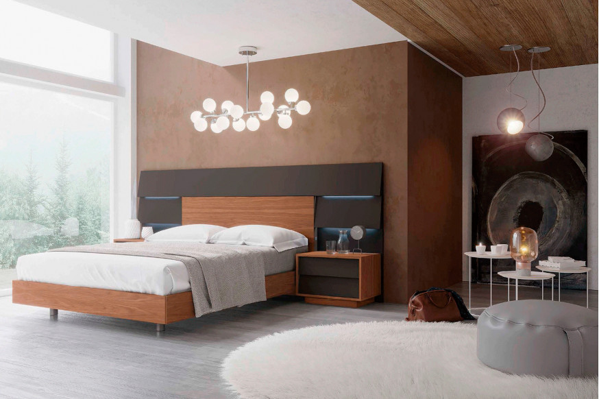 Garcia Sabate™ Inglete King Size Bed Frame - Nogal Nature