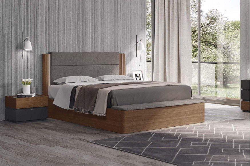 Garcia Sabate™ Monaco King Size Bed Frame - Nogal Nature