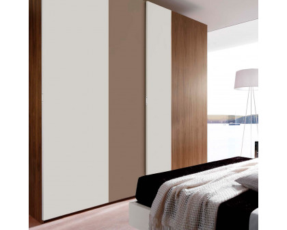 Garcia Sabate - Duo Sliding Doors Wardrobe in Roble Montana/Arena Matt/Blanco Matt