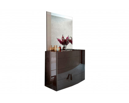 Garcia Sabate Barcelona 150cm Single Dresser - Chocolate/Arena High Gloss