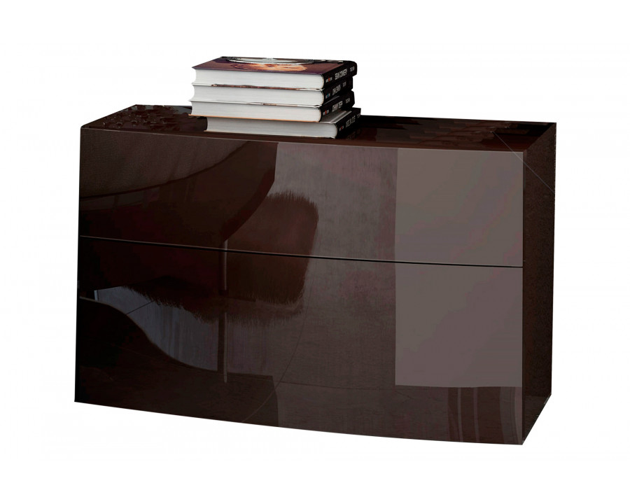 Garcia Sabate - Barcelona Nightstand in Chocolate/Arena High Gloss