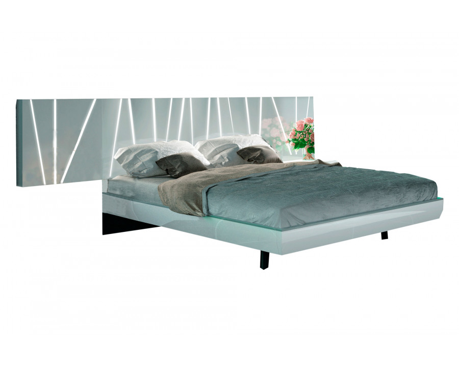 Garcia Sabate Ronda Salvador Queen Size Bed - White High Gloss/Light Gray