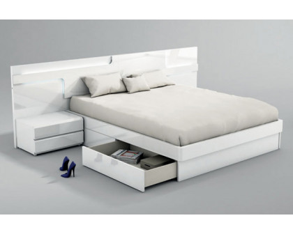 Garcia Sabate Sara Queen Size Bed - White High Gloss