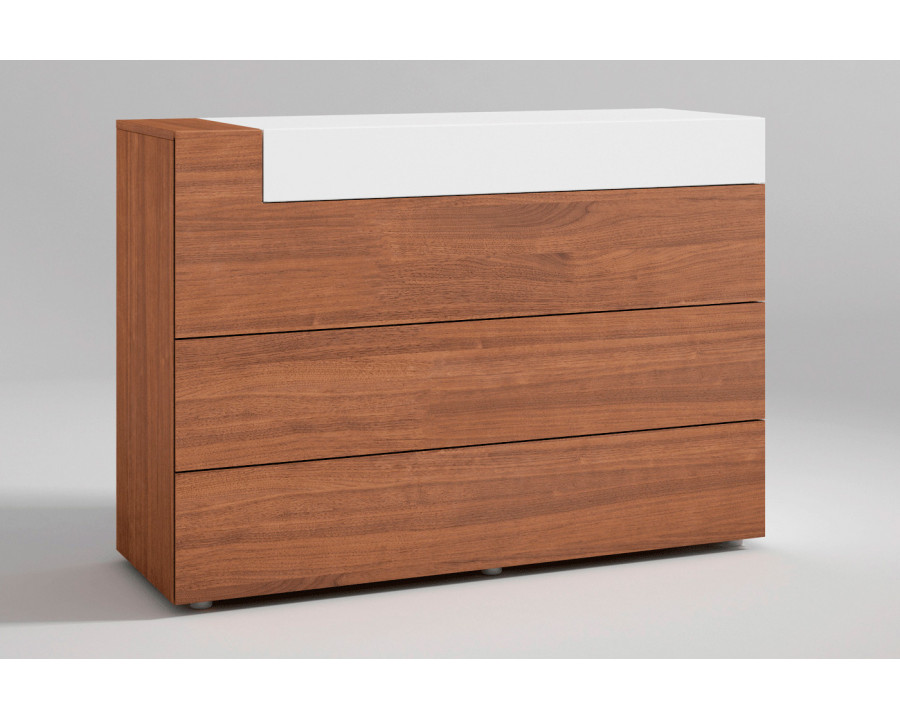 Garcia Sabate Mar Single Dresser - White High Gloss/Walnut