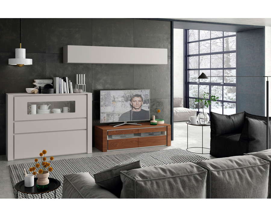 Garcia Sabate - Hardy Composition 9 TV Stand in Piedra Matt/Nogal Americano