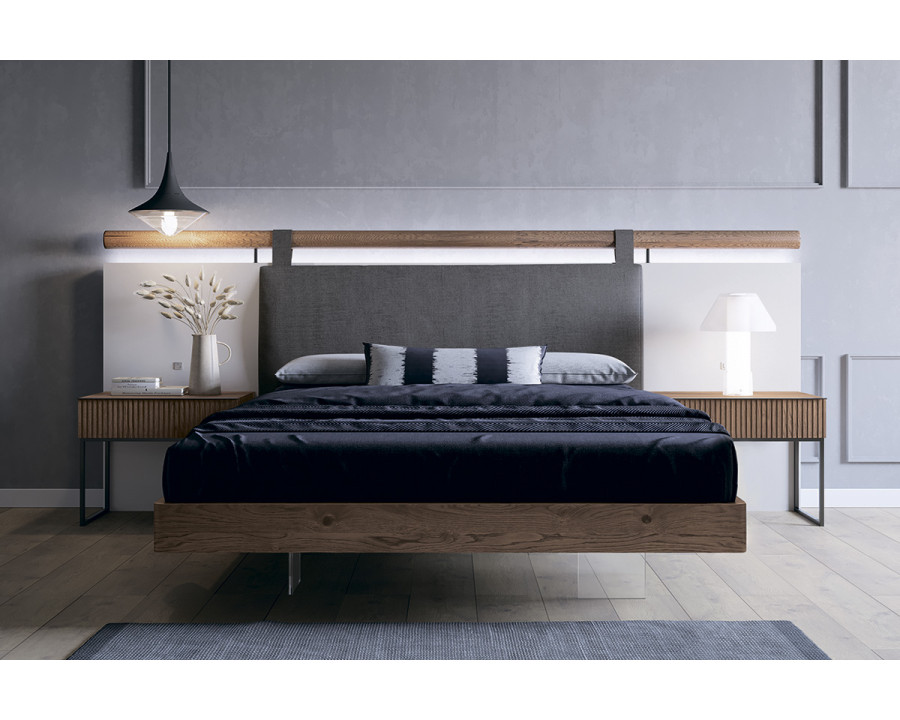 Garcia Sabate Aro Class Metacrilato Queen Size Bed Frame - Roble Humo