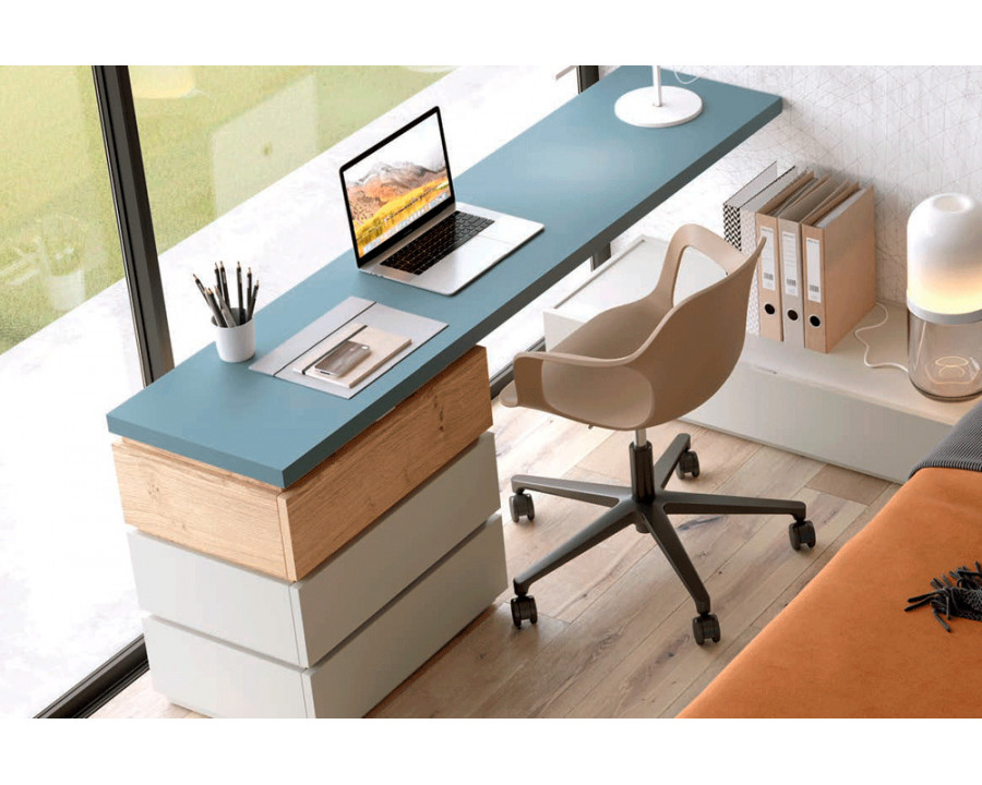 Garcia Sabate - YM111 Complete Desk in Piedra Matt/Blue Marine/Roble Montana