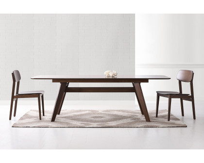 Greenington Currant 72 - 92" Extendable Dining Table - Black Walnut, Bamboo