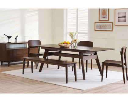 Greenington Currant 72 - 92" Extendable Dining Table - Black Walnut, Bamboo