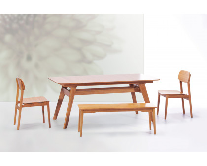 Greenington Currant Long Bench - Caramelized, Bamboo