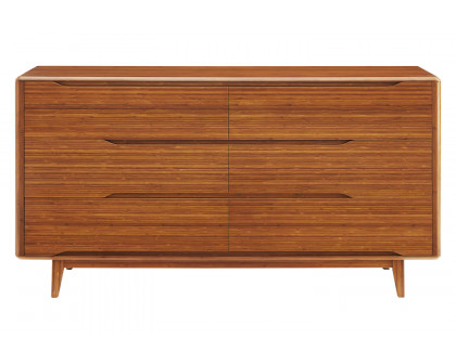 Greenington Currant Six Drawer Double Dresser - Amber, Solid Moso Bamboo